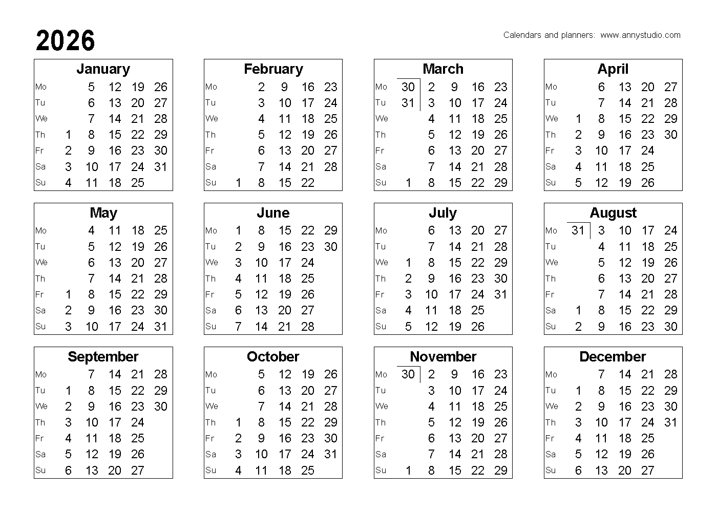 Free Printable Calendars And Planners 2026 2027 And 2028 Free Printable Calendars And Planners 2026 2027 And 2028